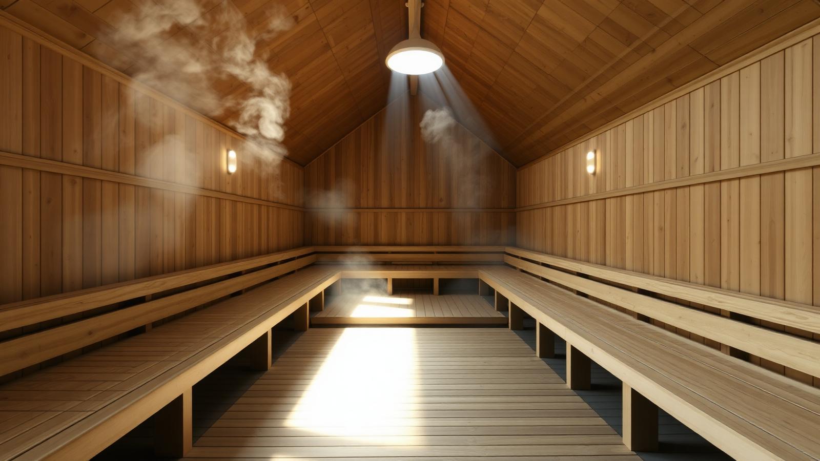 Sauna master preparing an aufguss ceremony